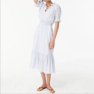 J. Crew Smocked Ruffle Dress